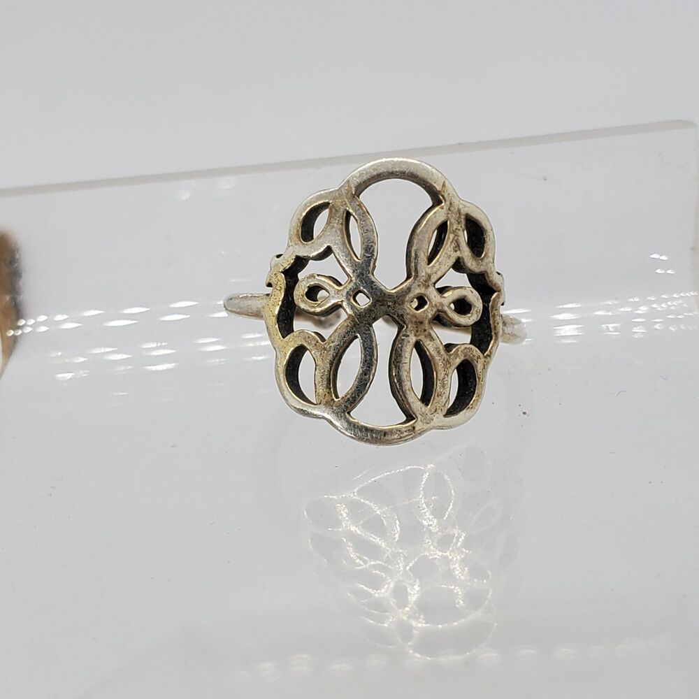 Gold Plated Sterling Silver Alex & Ani Adjustable Ring Size 4 925